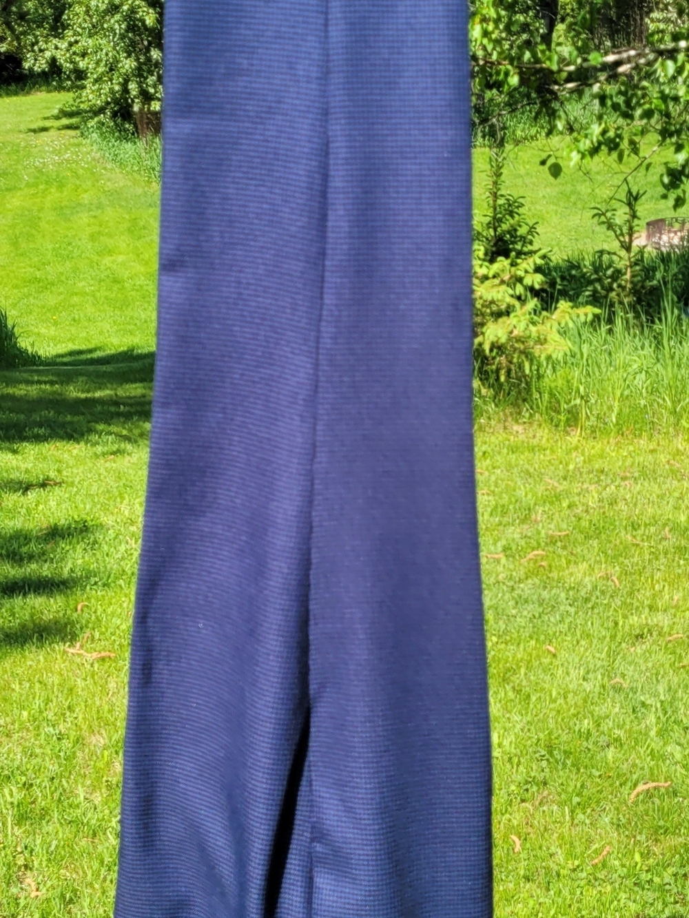 Navy Tapered-Leg Ankle Pant